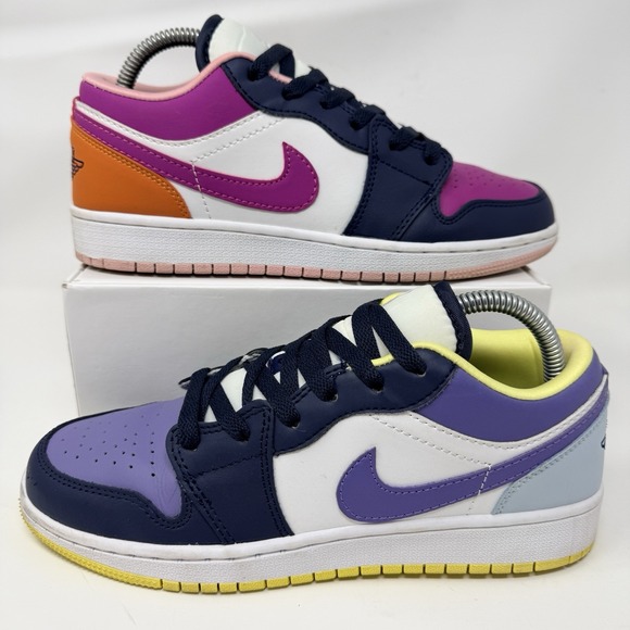 Jordan Shoes - Air Jordan 1 Low SE Mismatched Purple Magenta Youth 6.5Y Women's 8 DJ4342-400